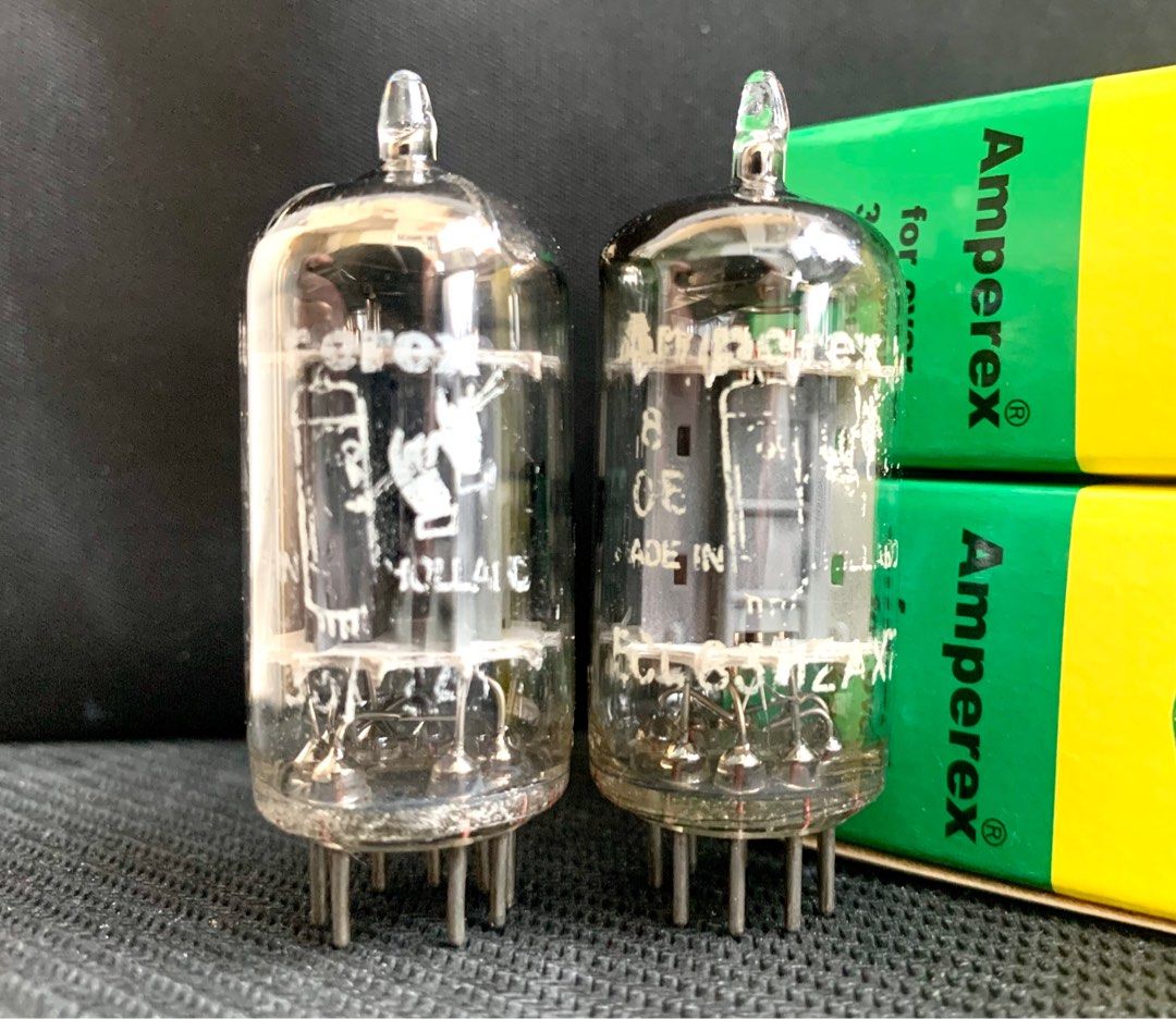 12AX7 長屏鋼片方D環ECC83 一對荷蘭1957-1958 製造吹喇叭Amperex Bugle
