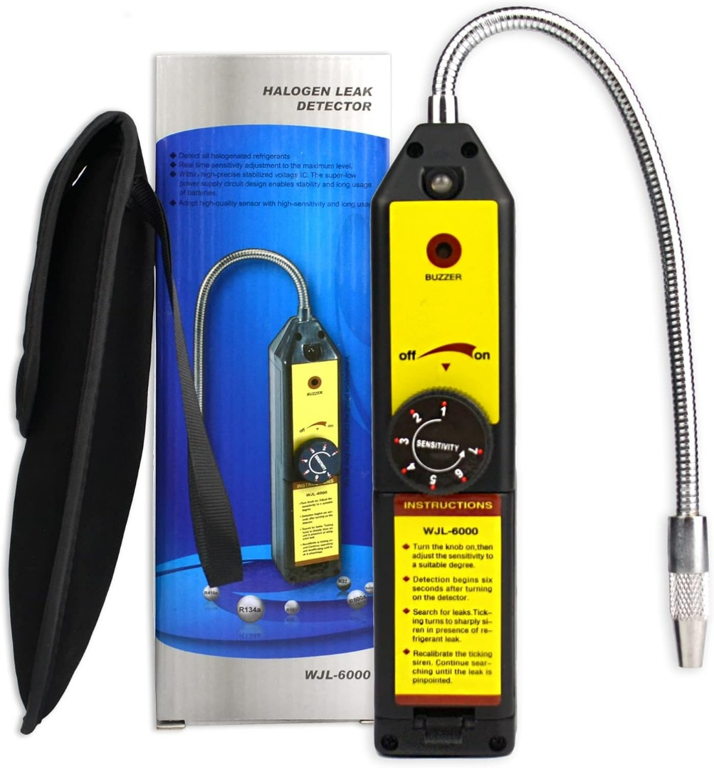 [1400A] FAVORCOOL WJL6000 Freon Leak Detector with Free Pouch Halogen