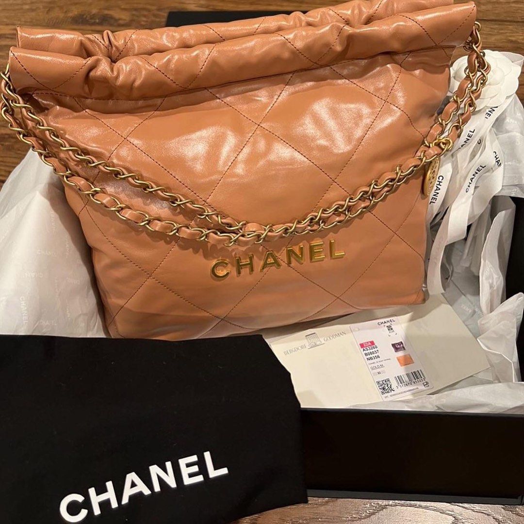 22A Chanel Hobo Small Caramel GHW, Luxury, Bags & Wallets on Carousell