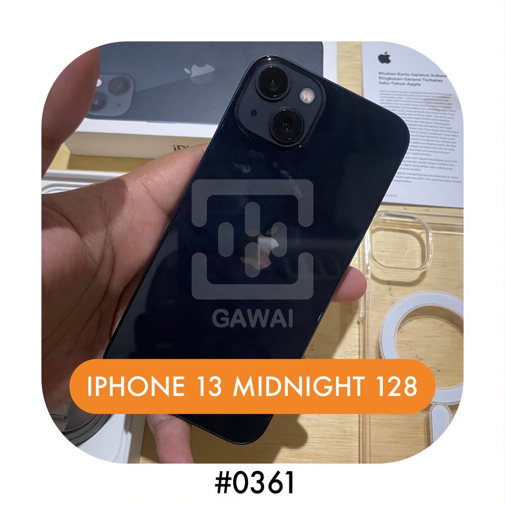 361 Iphone 13 Midnight 128 Ibox Garansi 20 August 2024 BH 100