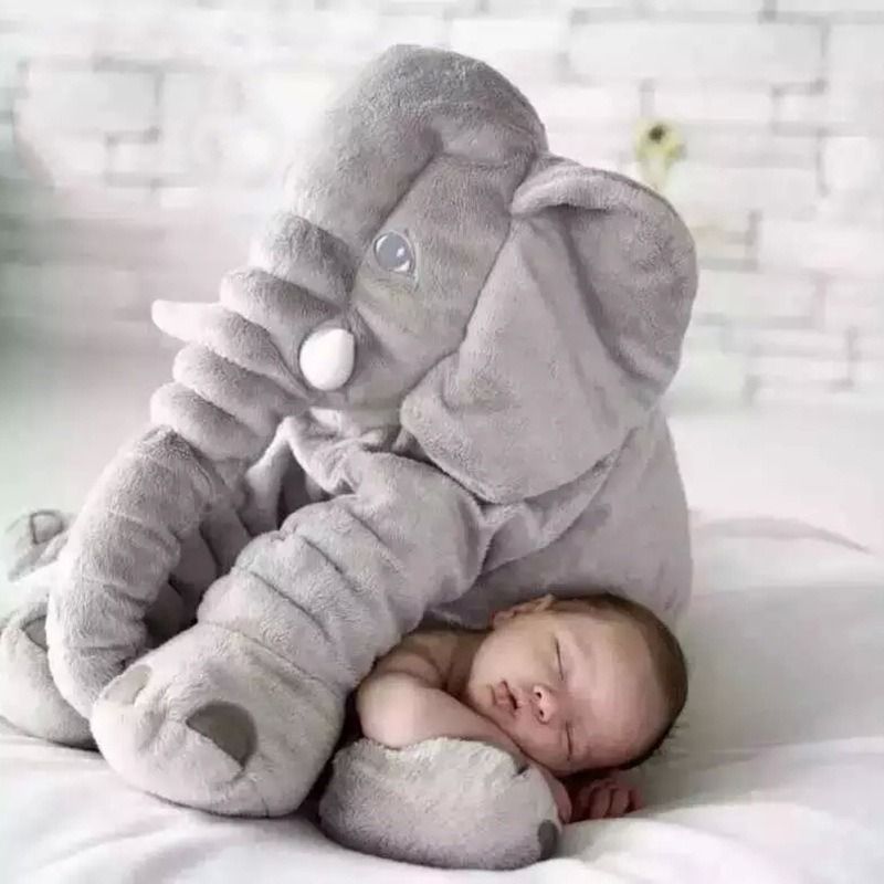 40cm 60cm Elephant Doll Pillow Soft Plush Stuffed Toy Lumbar Pillow Gifts For Baby Kids Animals Stuffed Toy baby full month