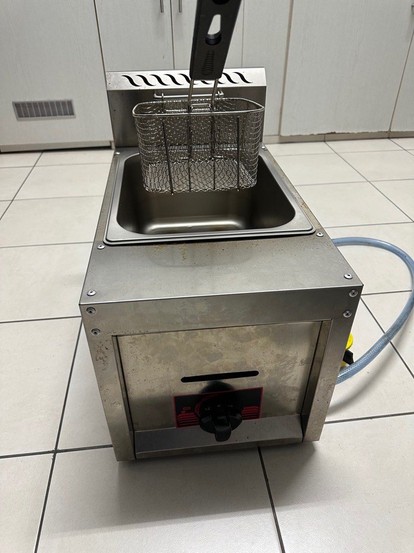6L Commercial Gas Deep Fryer Dapur Goreng Gas Frying Stove Kentang