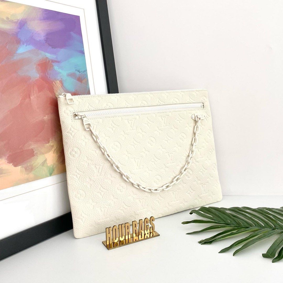 Cream pouch clutch clearance bag