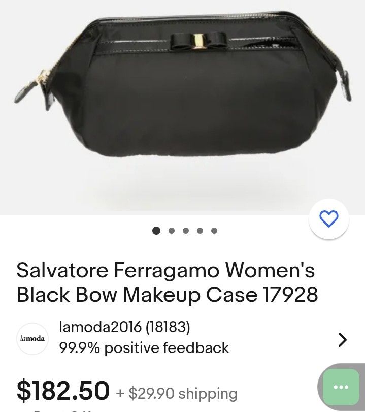 SALVATORE FERRAGAMO BOW MAKE UP POUCH