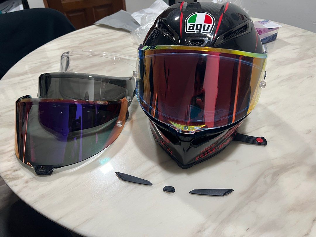 Agv pista sale red visor