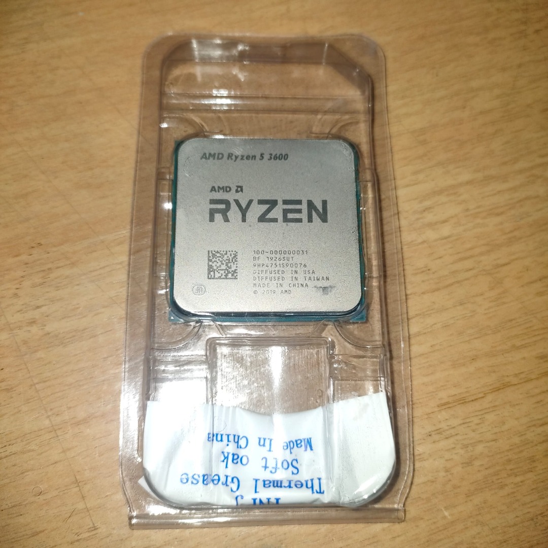 AMD Ryzen 5 3600 CPU + CPU Heatsink Cooler, Computers & Tech, Parts