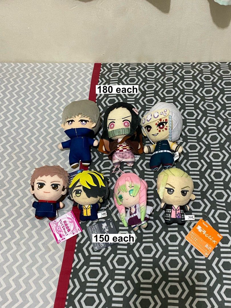 Assorted Anime Plush (Category: Plushies & Soft Toys) located in Binan City. Submitted by archivescel (Listing ID 1256120242, Image 2). Description: — PRICES ARE IN THE PHOTOS — for any inquiries, pls message me mop: gcash / maya mod: j&t / flash / sco.