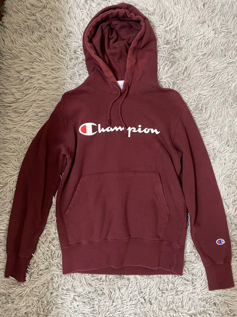 Maroon champion hoodie women's best sale