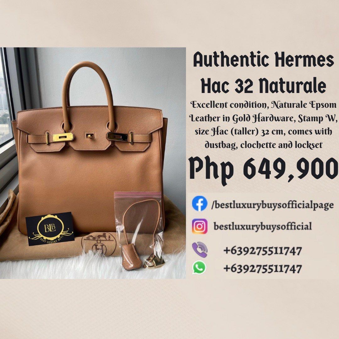 Hermes 32cm Rouge Fjord Leather Gold Hardware HAC Birkin Bag