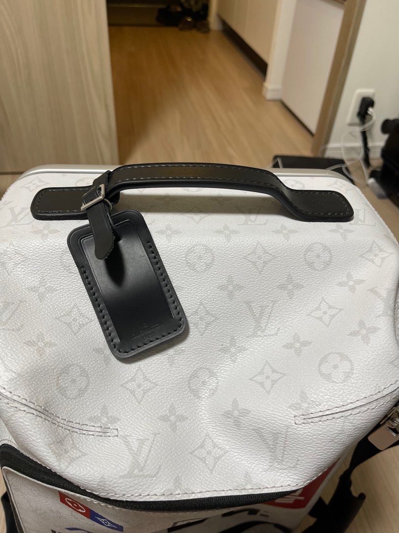 Louis Vuitton Horizon Soft Duffle Monogram Logo Story 55 White in