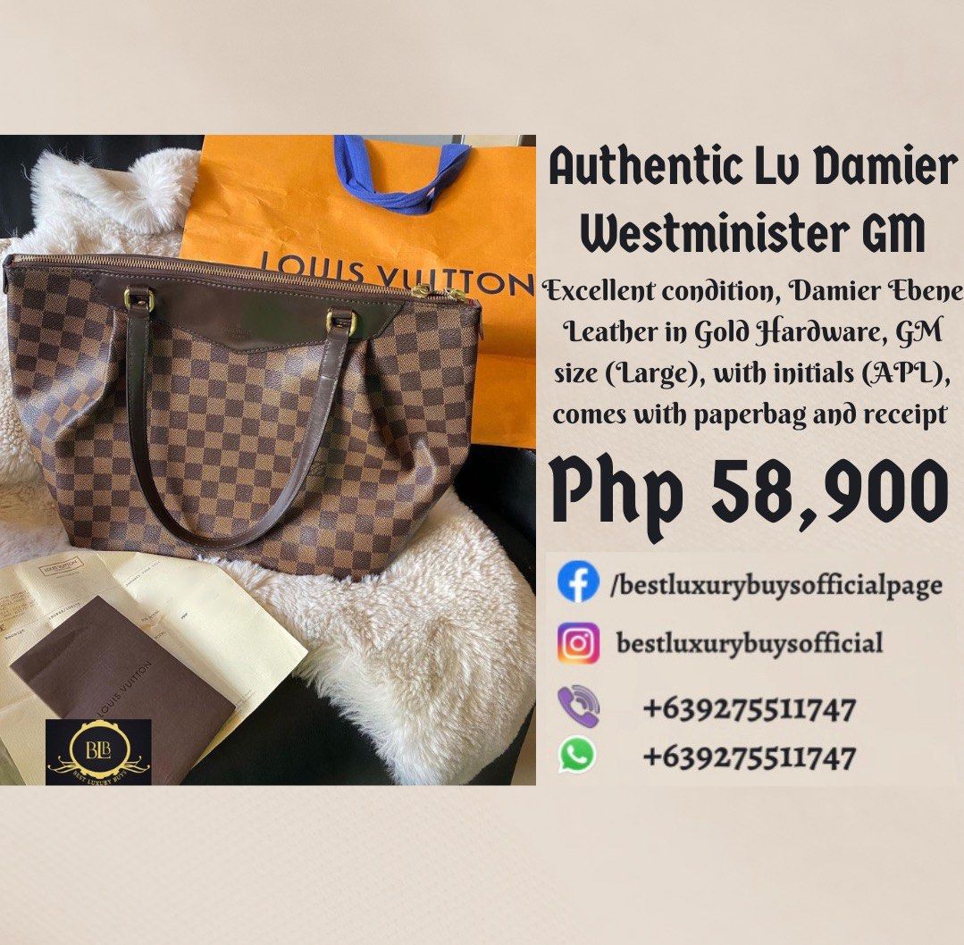 Louis Vuitton Damier Lv, Luxury, Bags & Wallets on Carousell