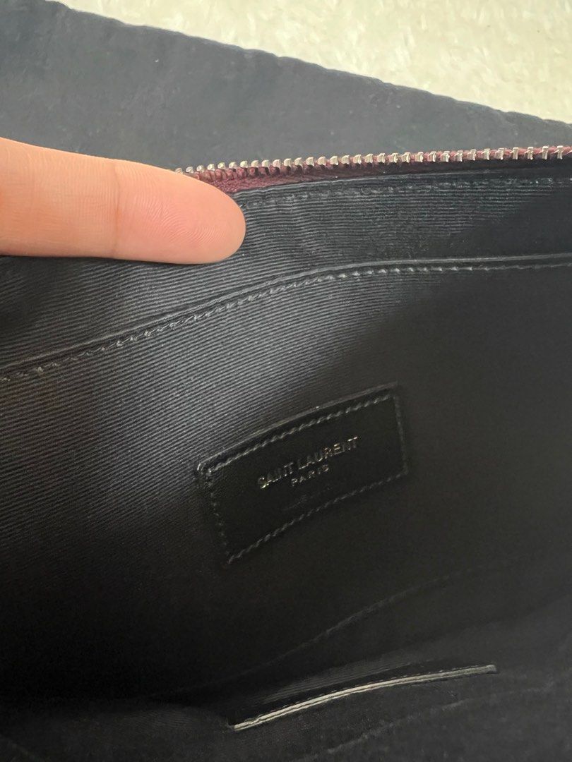 Saint Laurent Niki Bill Pouch Burgundy