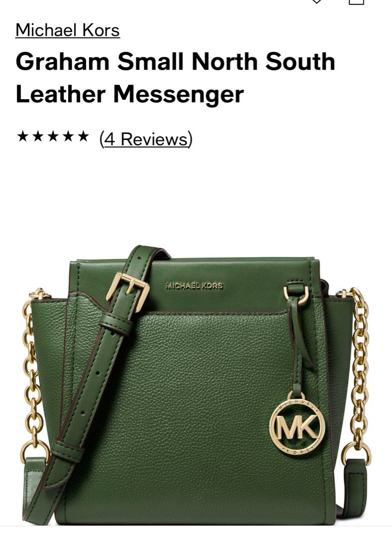 Authentic Michael Kors Bag Graham Small North South Leather