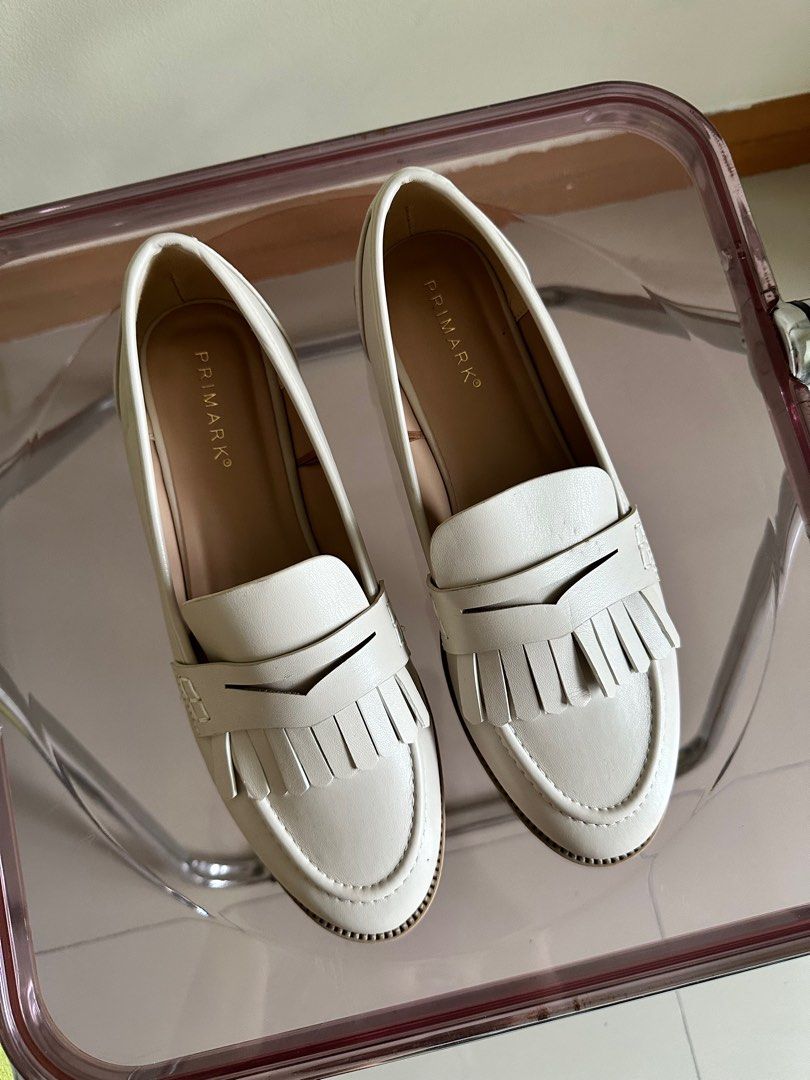 Beige Loafers UK 8