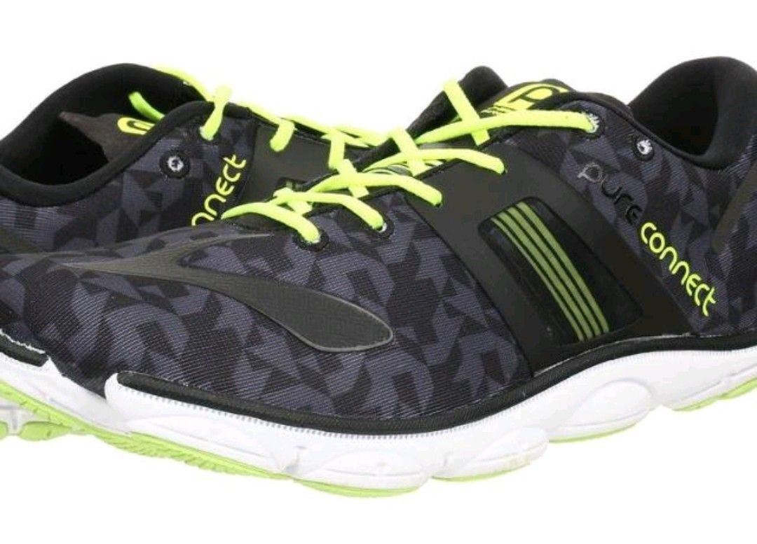 Brooks PureConnect 4 Men s Running Shoes Black Anthracite Nightlife US10.5 or UK9.5