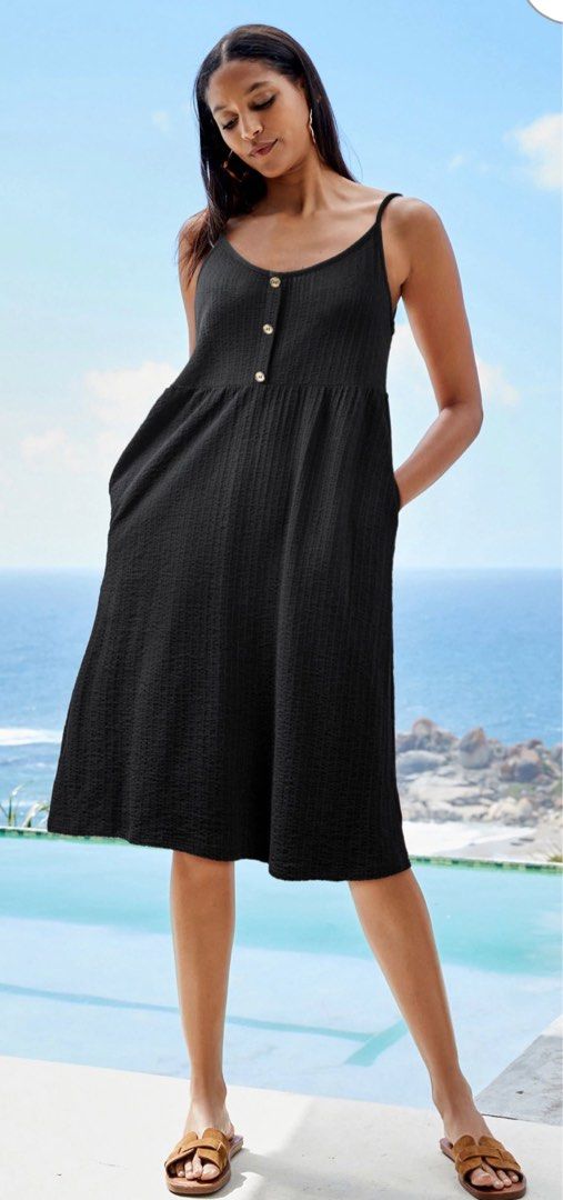 Button down cami dress