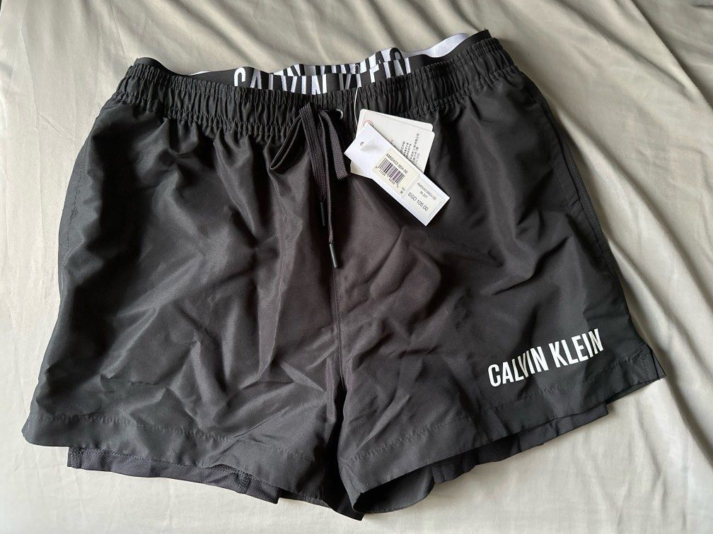 Mens black calvin klein swim shorts hotsell
