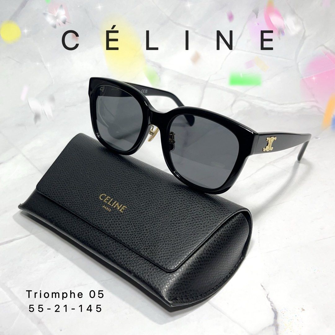 Celine TRIOMPHE 05 ( CL40222F ) in Black | 55-21-145, Women's Fashion ...