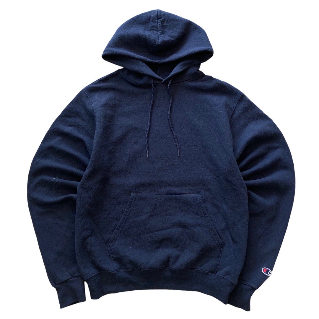 Champion Essential Blank Plain Mini Logo Pullover Hoodie Crewneck
