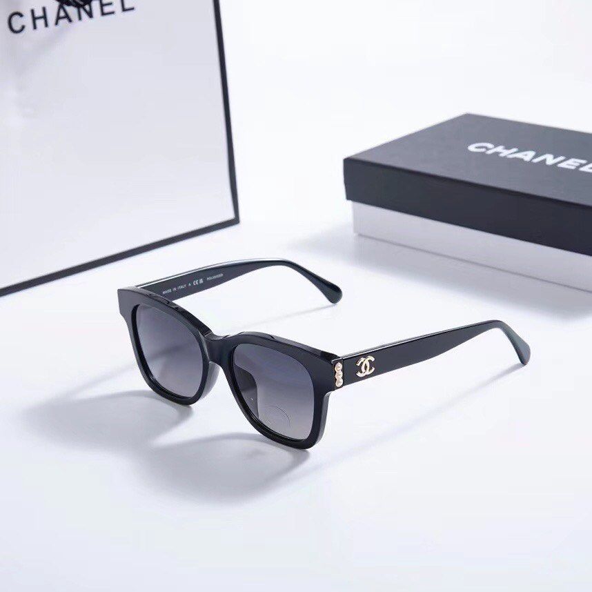 Chanel 5482H 714/S9 Polarized Sunglasses Brown Tortoise w/Pearls