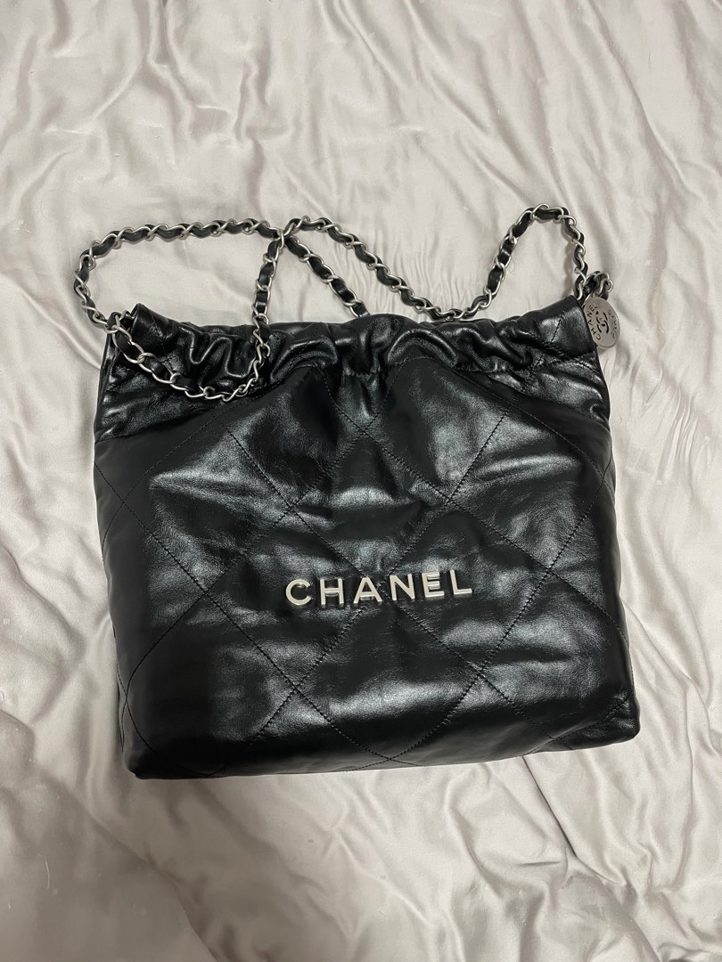 Chanel 22 small silver hardware, Luxury, Bags & Wallets on Carousell