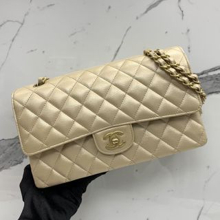 SUPER RARE* Chanel Classic Flap Medium Caviar with BLACK INTERIOR, Luxury,  Bags & Wallets on Carousell