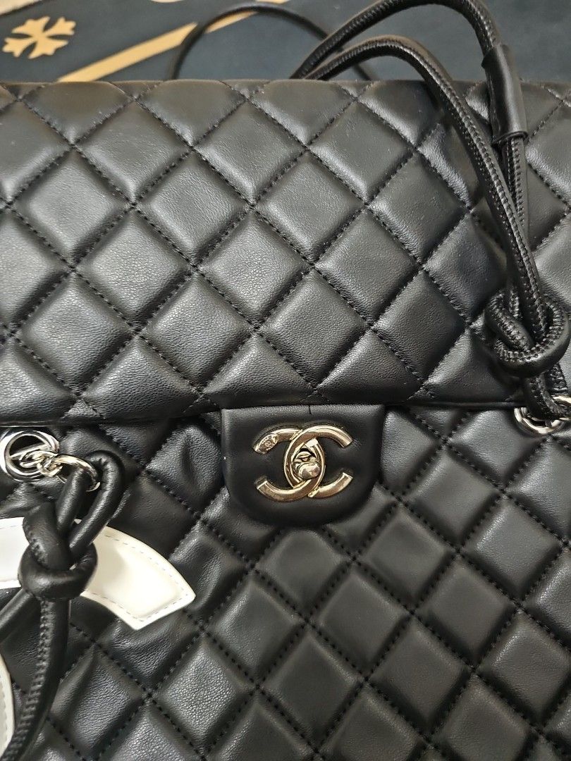 Chanel Black Leather Flap Quilted Large Clutch - LAR Vintage
