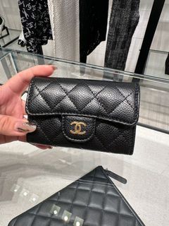 Chanel Classic Flap card holder GHW lambskin, Luxury, Bags