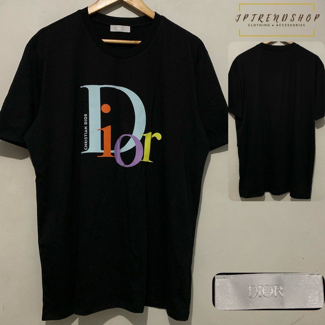 Dior Flower Logo T-shirt in Black for Men