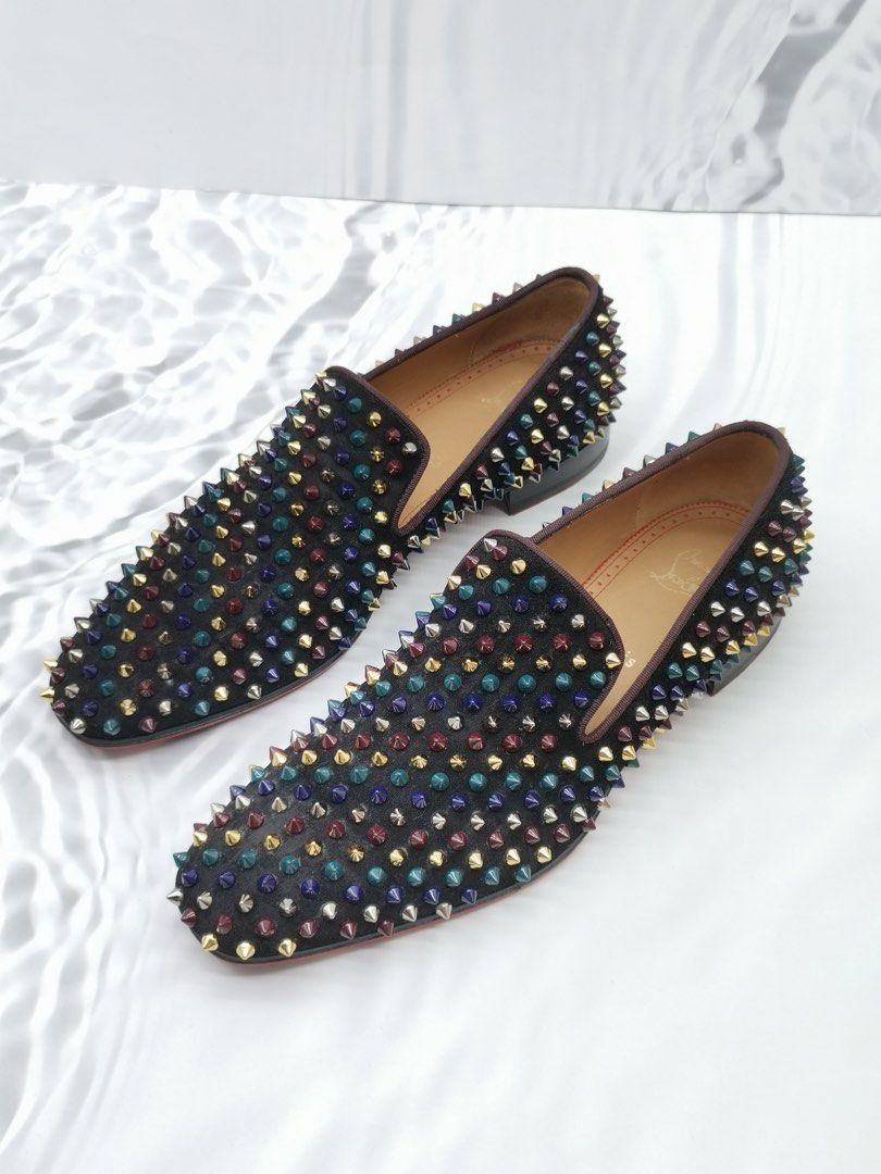 Christian louboutin hot sale spike loafers