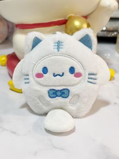 Cinnamoroll Cat Costume Plush Keychain