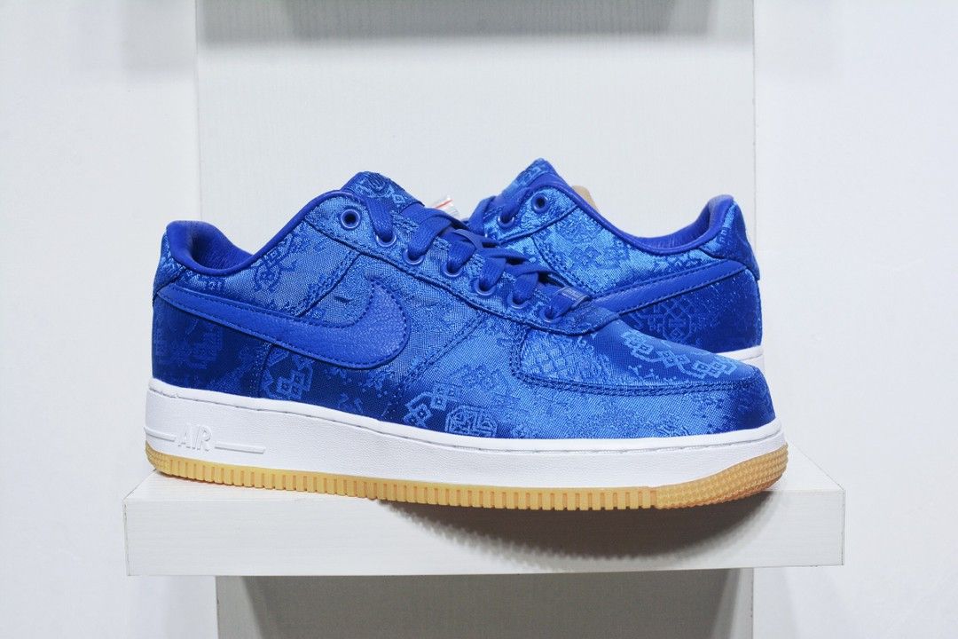 CLOT x Nike Air Force 1 Low PRM Royal Silk 2019 CJ5290 400