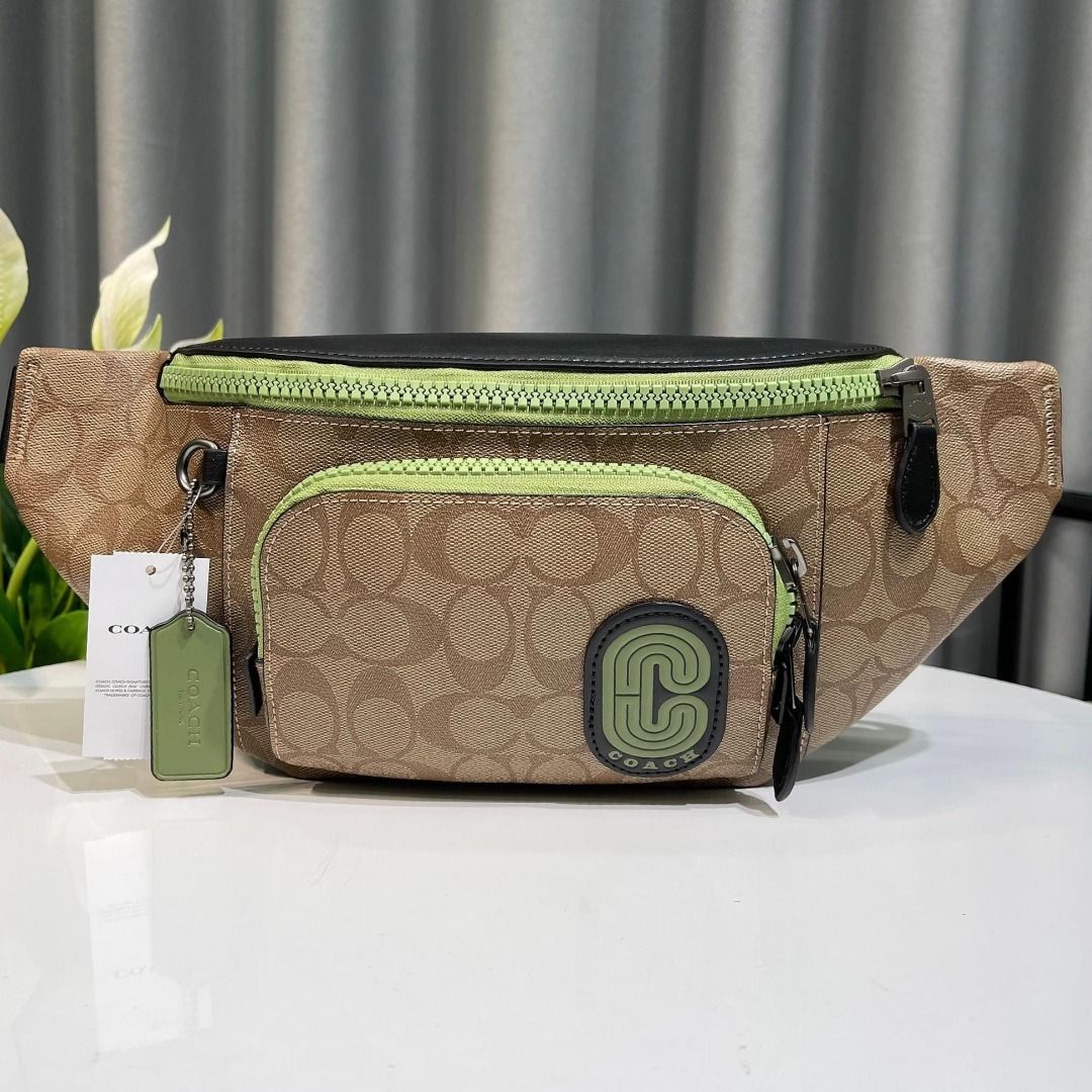 Court tote in signature canvas with coach clearance patch