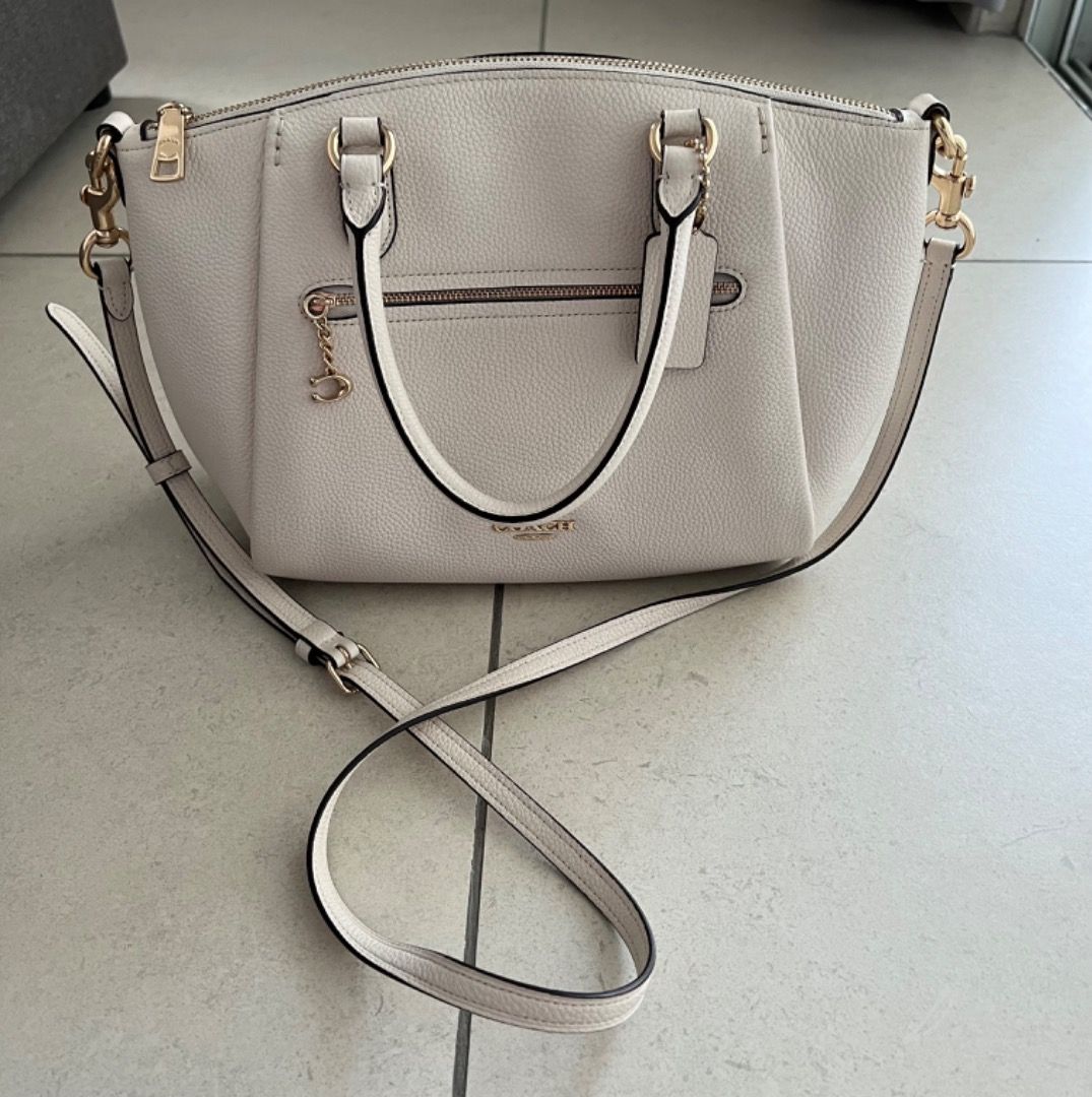 Coach polished pebble 2025 leather elise small satchel