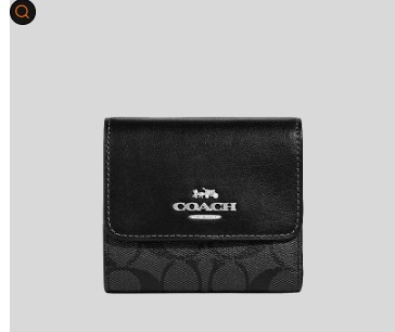 Coach trifold 2025 wallet black