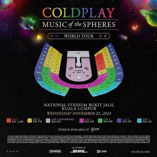 Coldplay Ticket in Malaysia, Tickets & Vouchers, Event Tickets on Carousell