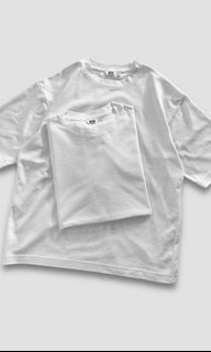 COMBO (M) Uniqlo Airism Oversize Crewneck Short Sleeve White