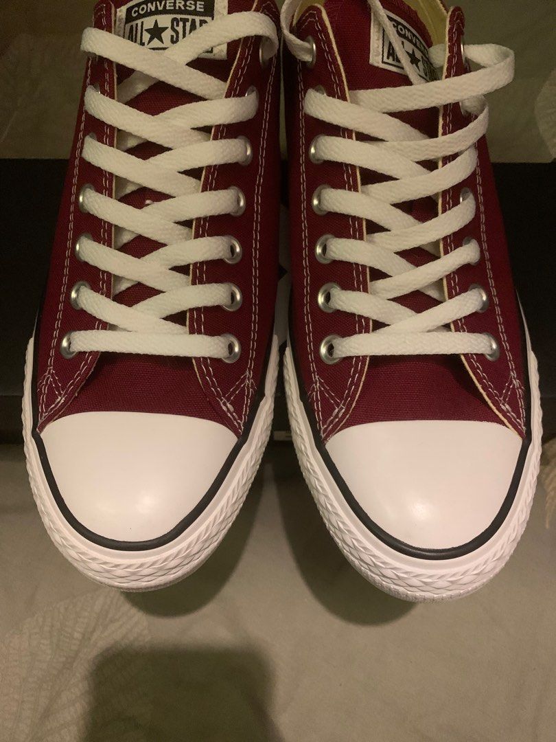 Converse Maroon Size 9 UK 42.5 EU Men s Fashion Footwear