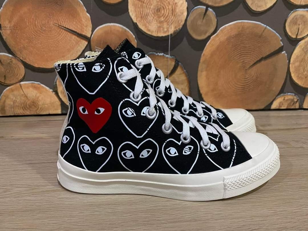 Converse comme des garcons heart print 2025