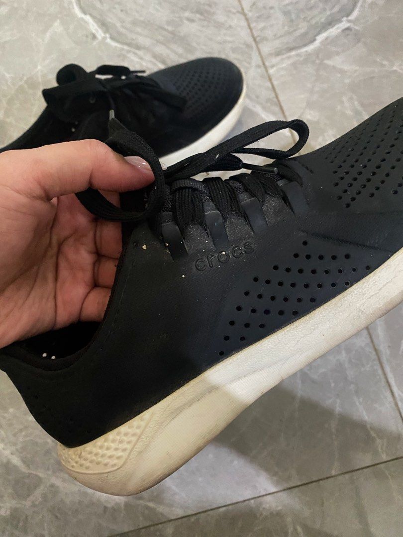 Crocs Literide Pacer in Black (Category: Sneakers) located in Batac City. Submitted by danielleqmd (Listing ID 1256146211, Image 3). Description: Used 4-5x for hospital duty No issues, no tears Authentic First ever design of Literide Pacer (bought 2021) RFS: not being used anymore.
