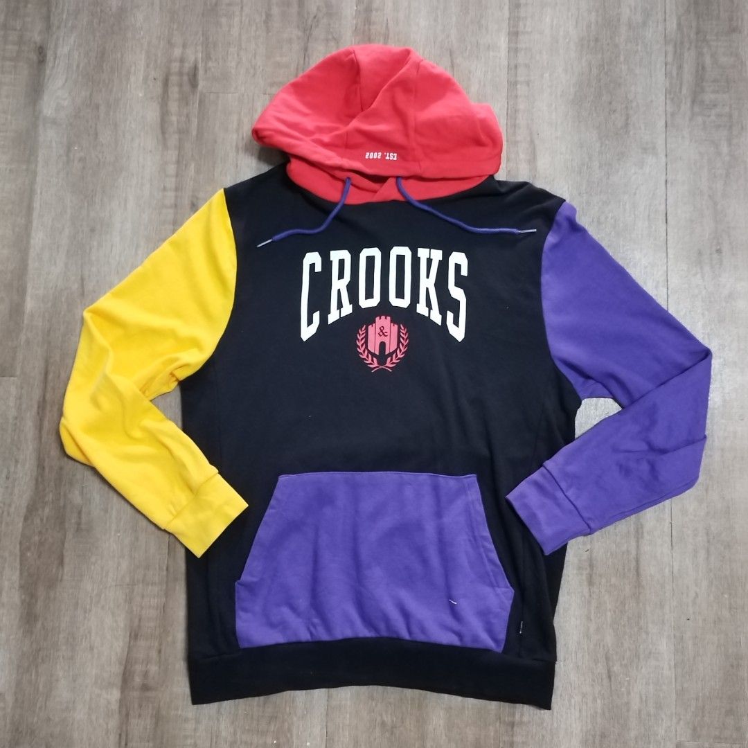 Crooks And Castle Multicolor Hip Hop Hoodie Men s Fashion Tops