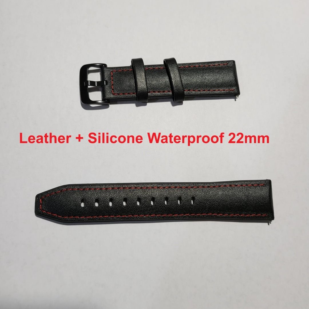 Red leather band on sale