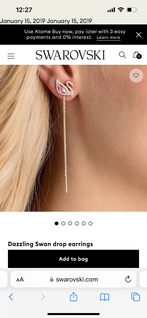 Swarovski earrings 2019 shop