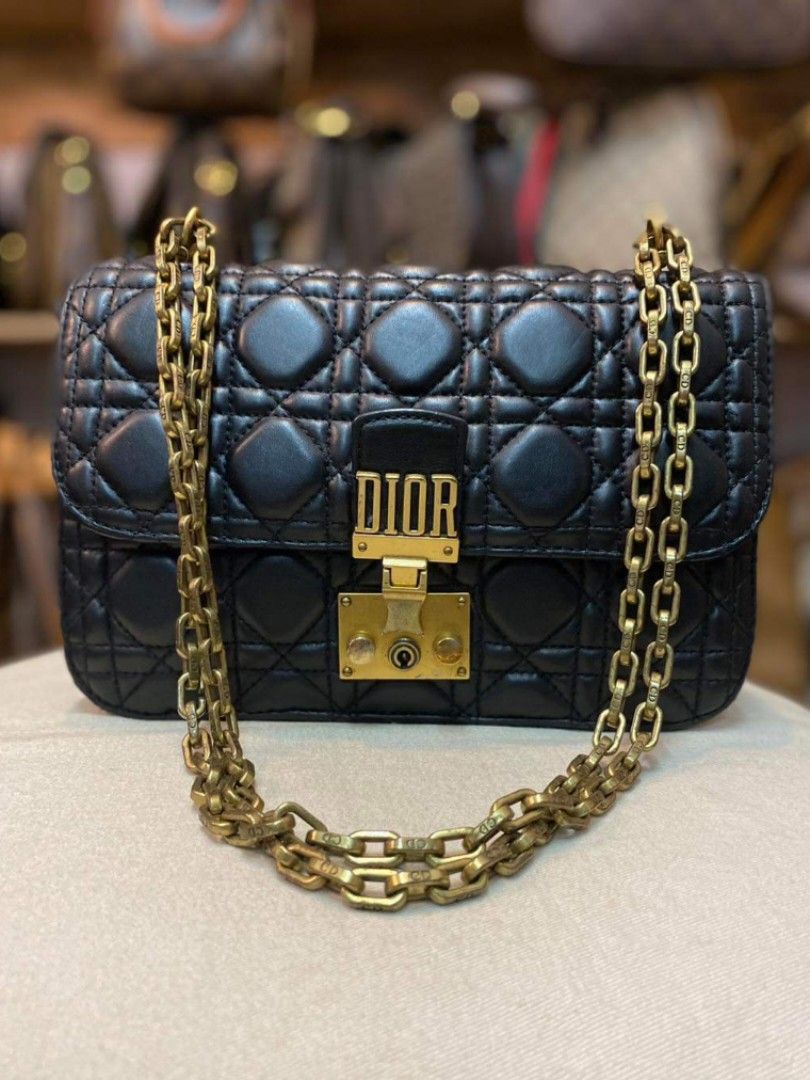 DIORADDICT CHRISTIAN DIOR BLACK TWO WAY BAG