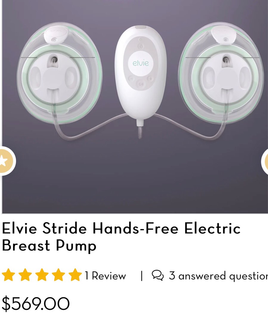 Elvie Stride Hands Free Electric Breast Pump