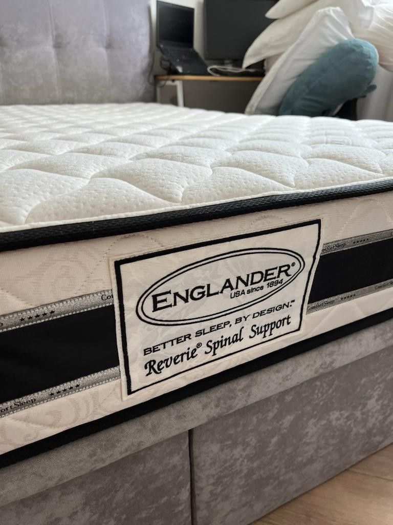 Englander Queen Storage Bed + Mattress, Furniture & Home Living