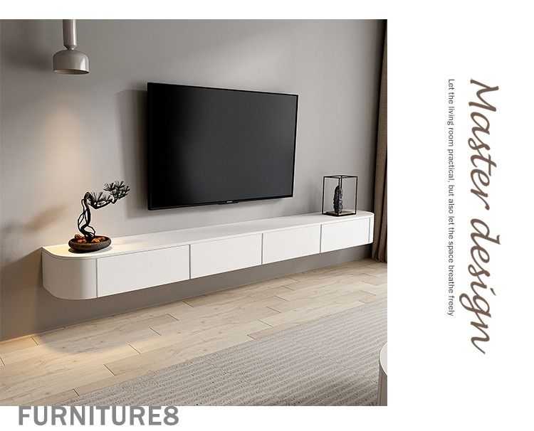 Modern floating media console cheap