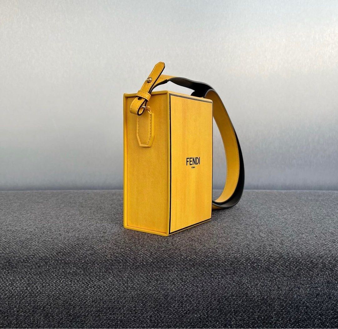 Fendi yellow box bag 2025
