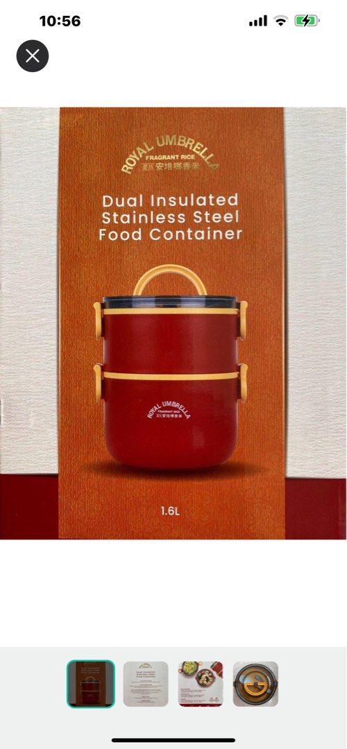 Two Tier Container Example 2 Tier Food Container 1.6L, Furniture & Home Living, Kitchenware ...