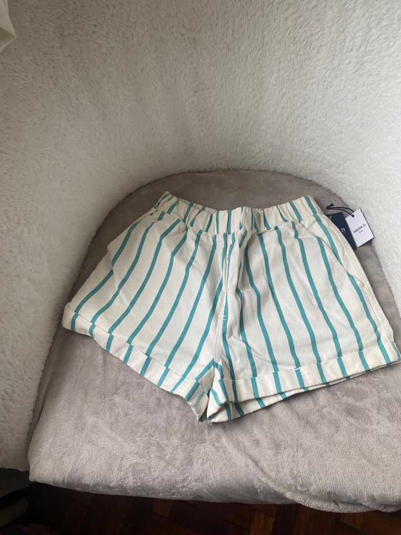 Striped shorts forever 21 clearance